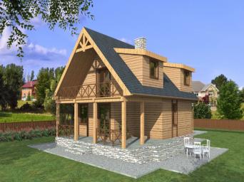 Проекты деревянных домов с мансардой